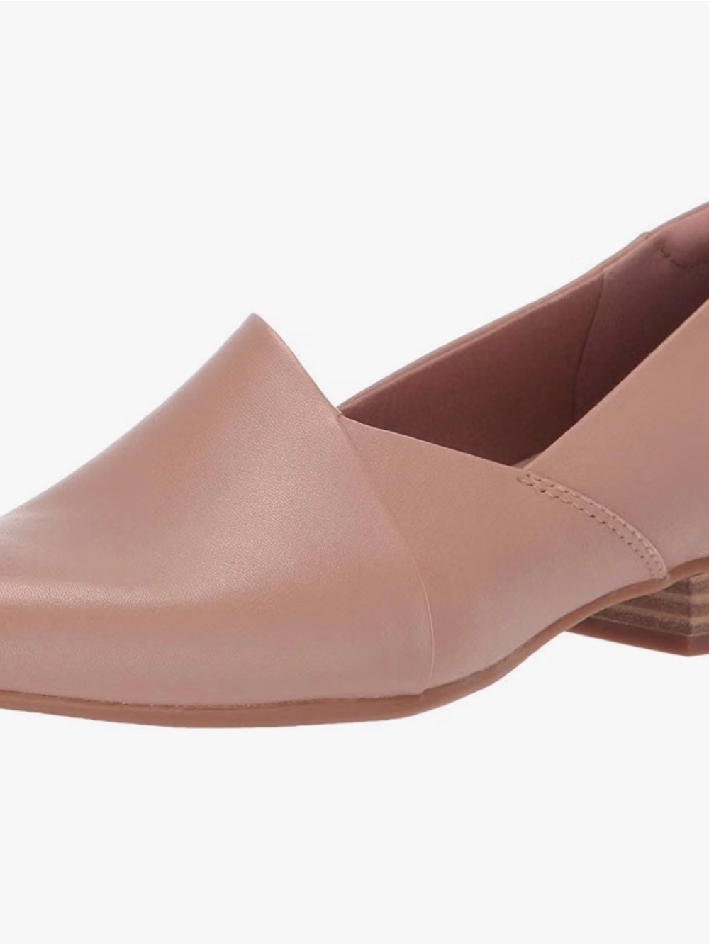Clarks Women's Slip-On Pointed Flats in Dusty Pink